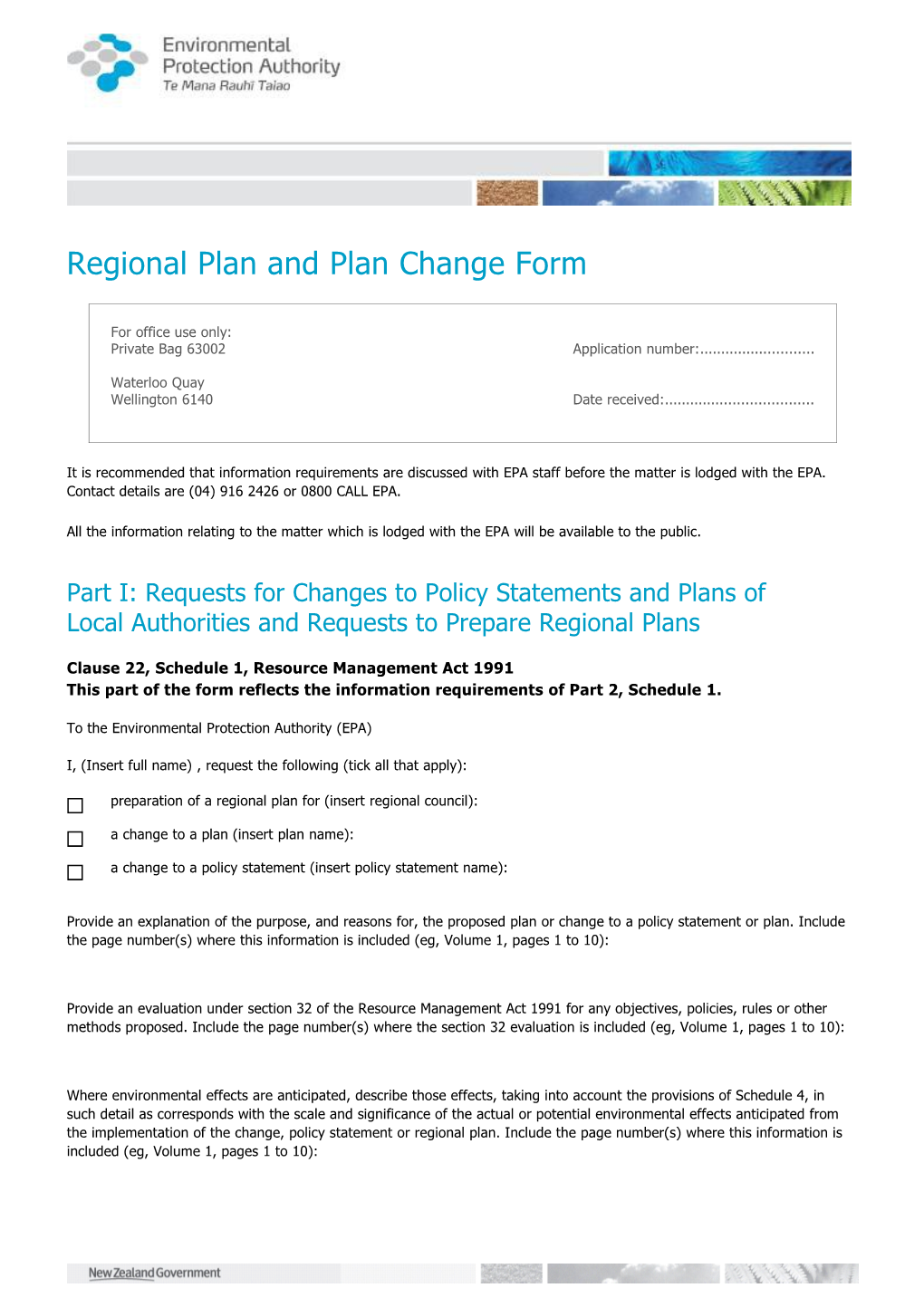 Application Form for Regional Plan and Plan Changefinalweb(Changes-EPA)