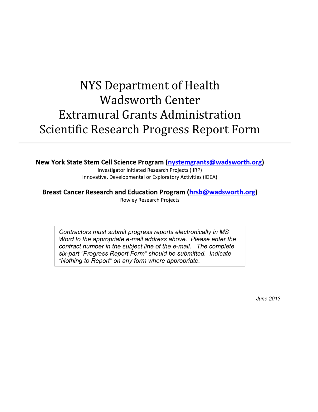 NYS Department of Health