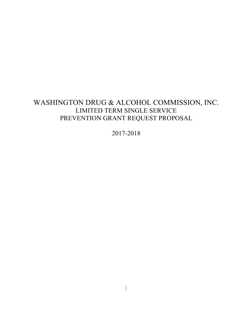 Washington Drug & Alcohol Commission, Inc