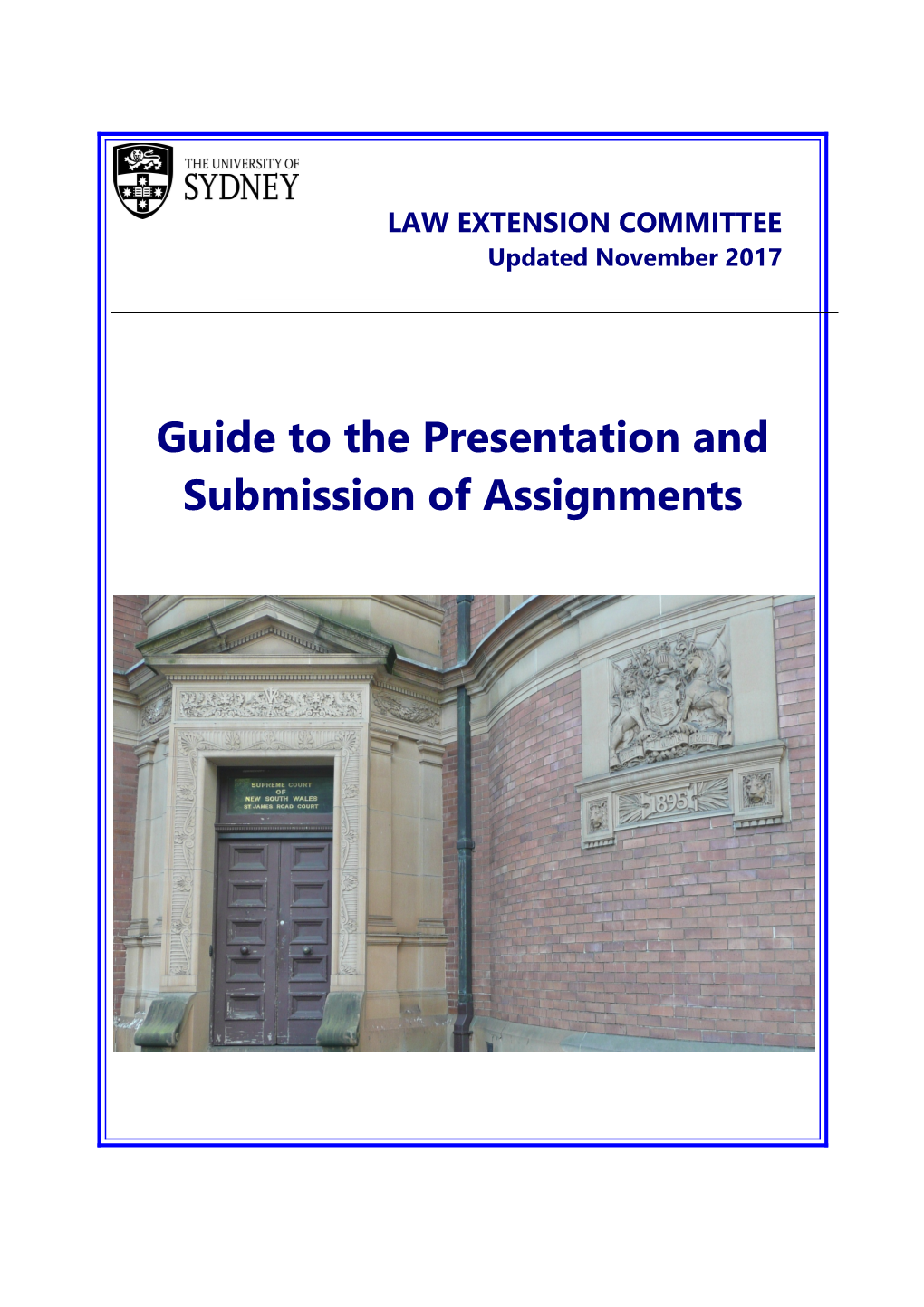 Presentation and Submission of Assignments