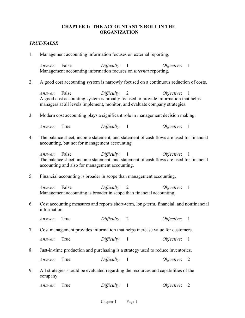 Chapter 1: the Accountant S Role in The