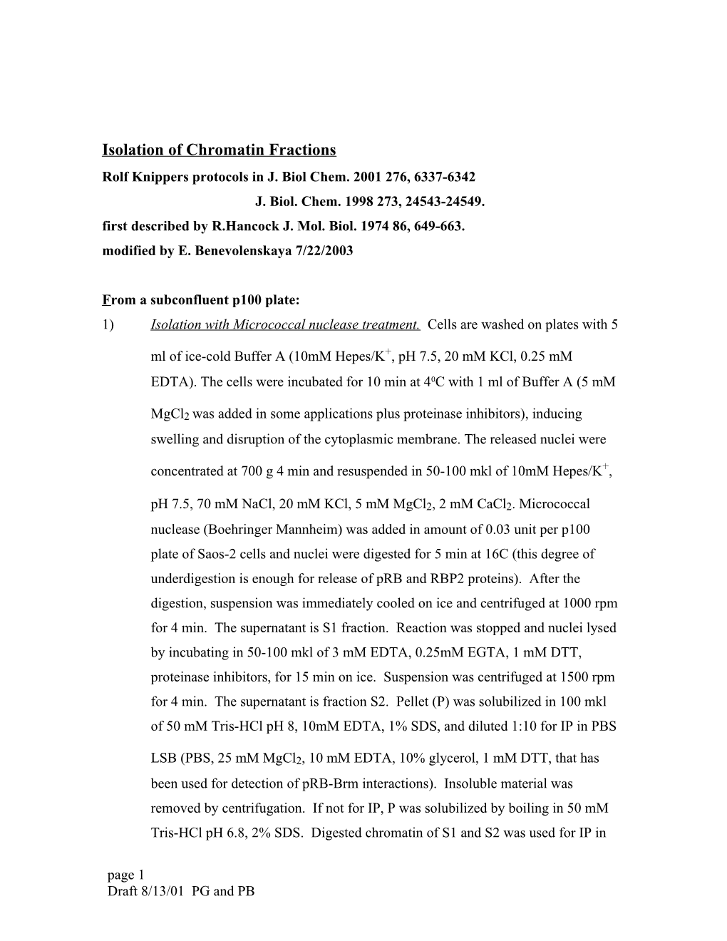 Rolf Knippers Protocols J