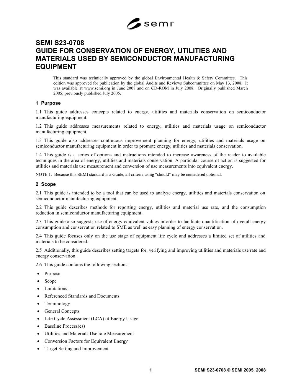 Guide for Conservationofenergy, Utilitiesandmaterialsusedbysemiconductor Manufacturing