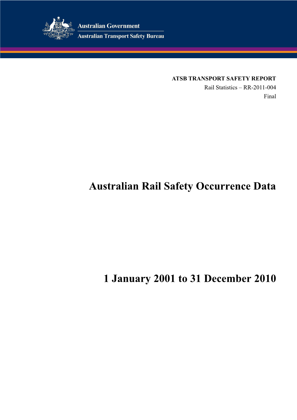Australian Rail Safety Occurrence Data