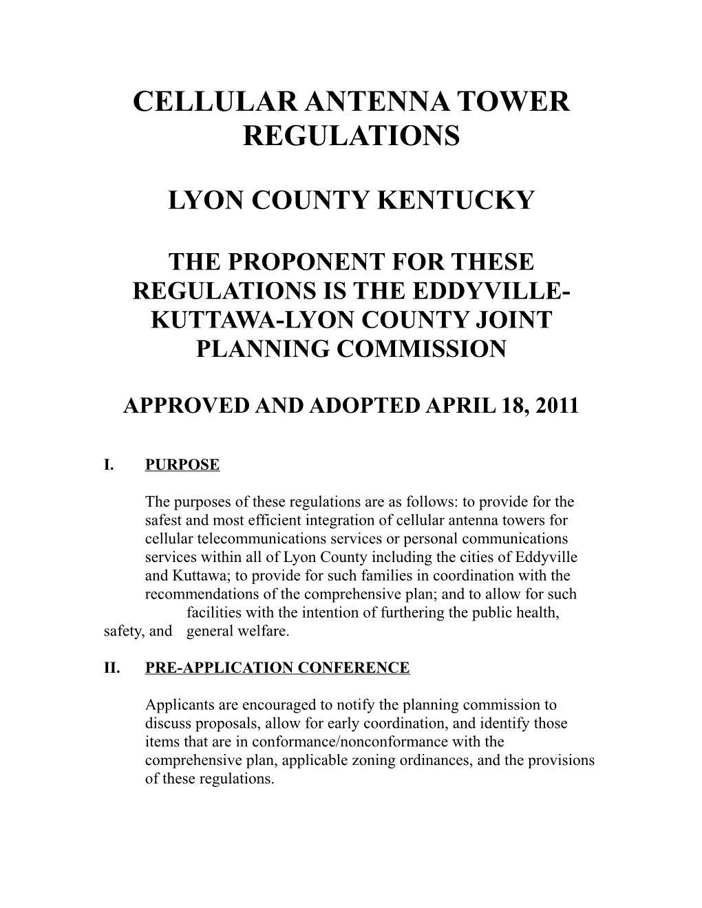 Cellular Antenna Tower Regulations