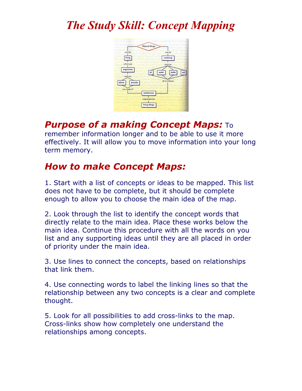 The Study Skill: Concept Mapping