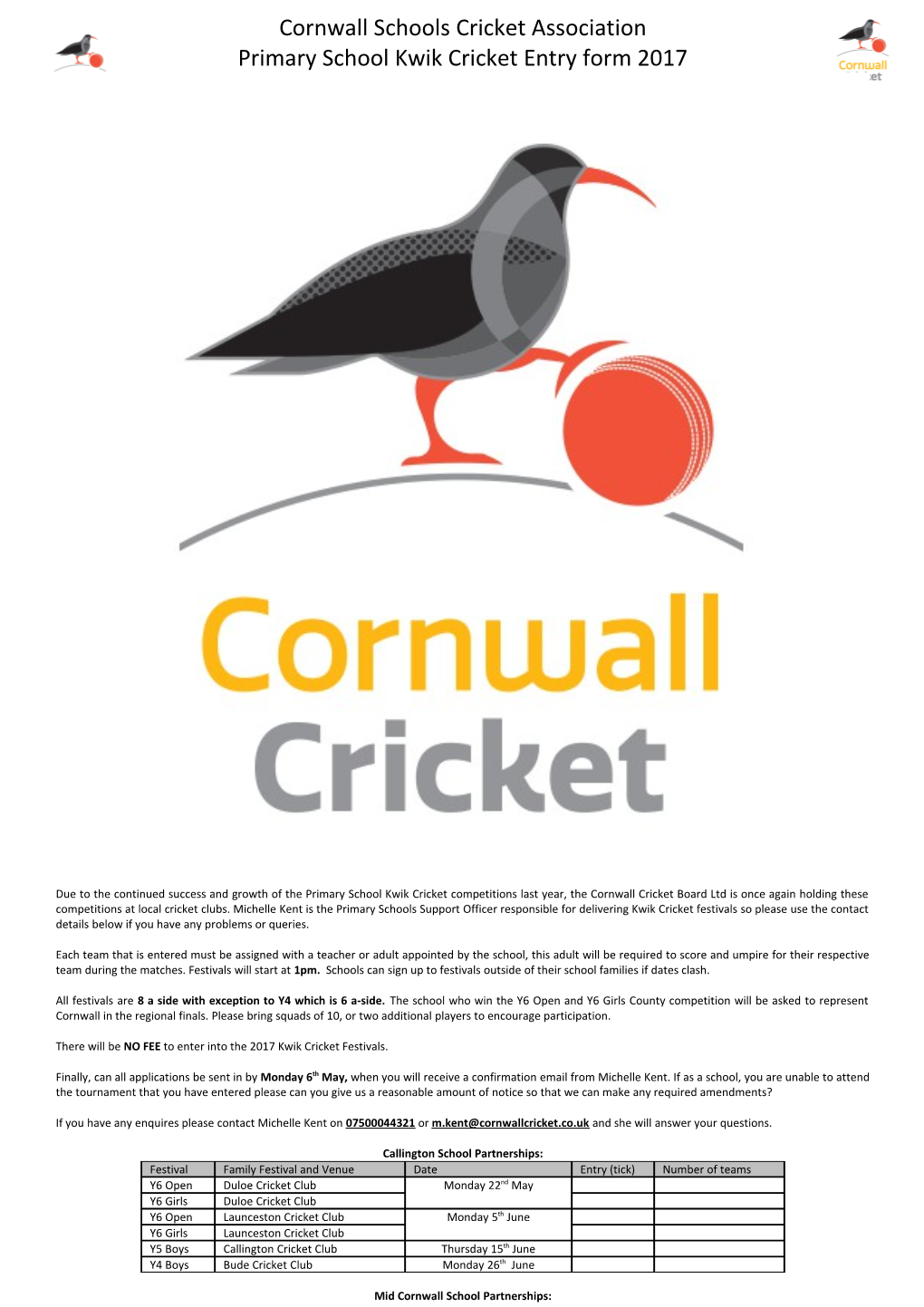 Cornwall Schools Cricket Association
