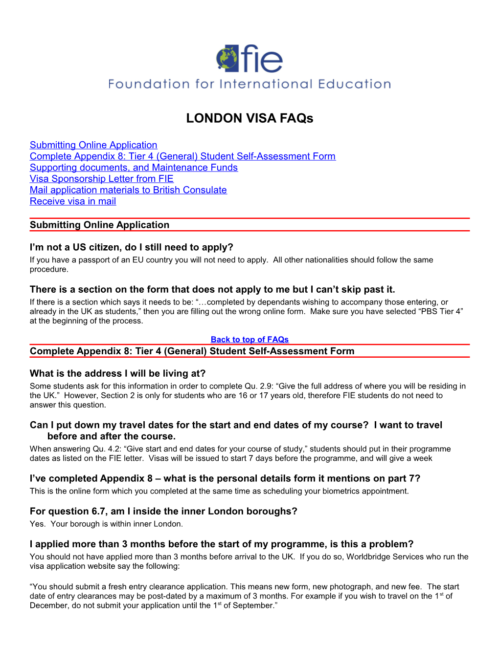 LONDON VISA Faqs