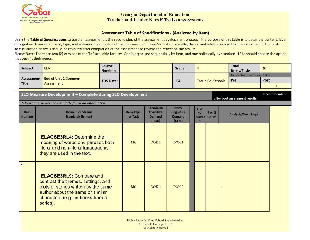 Teacher and Leader Keys Effectiveness Systems