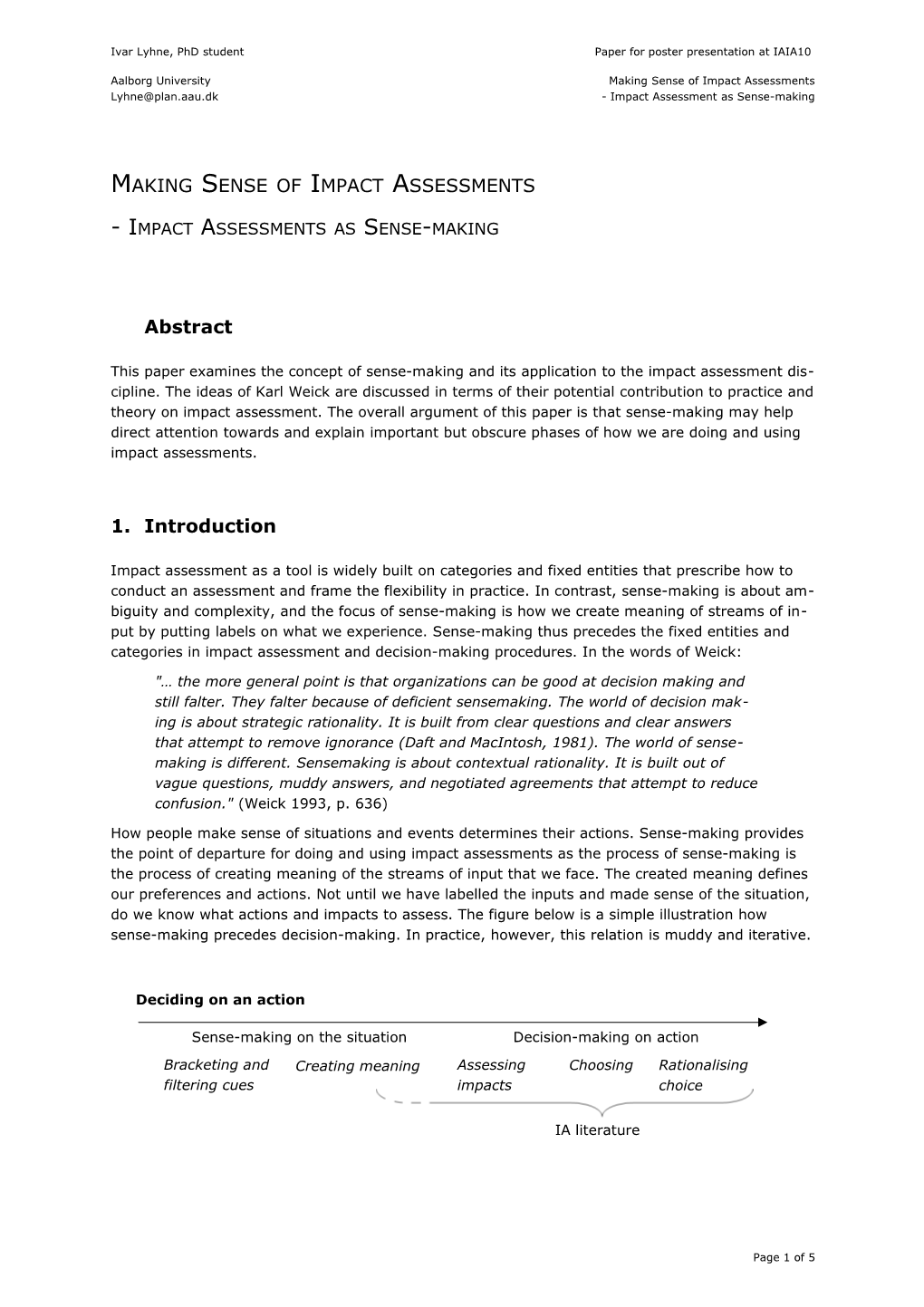 Understanding Sense-Making Processes in SEA