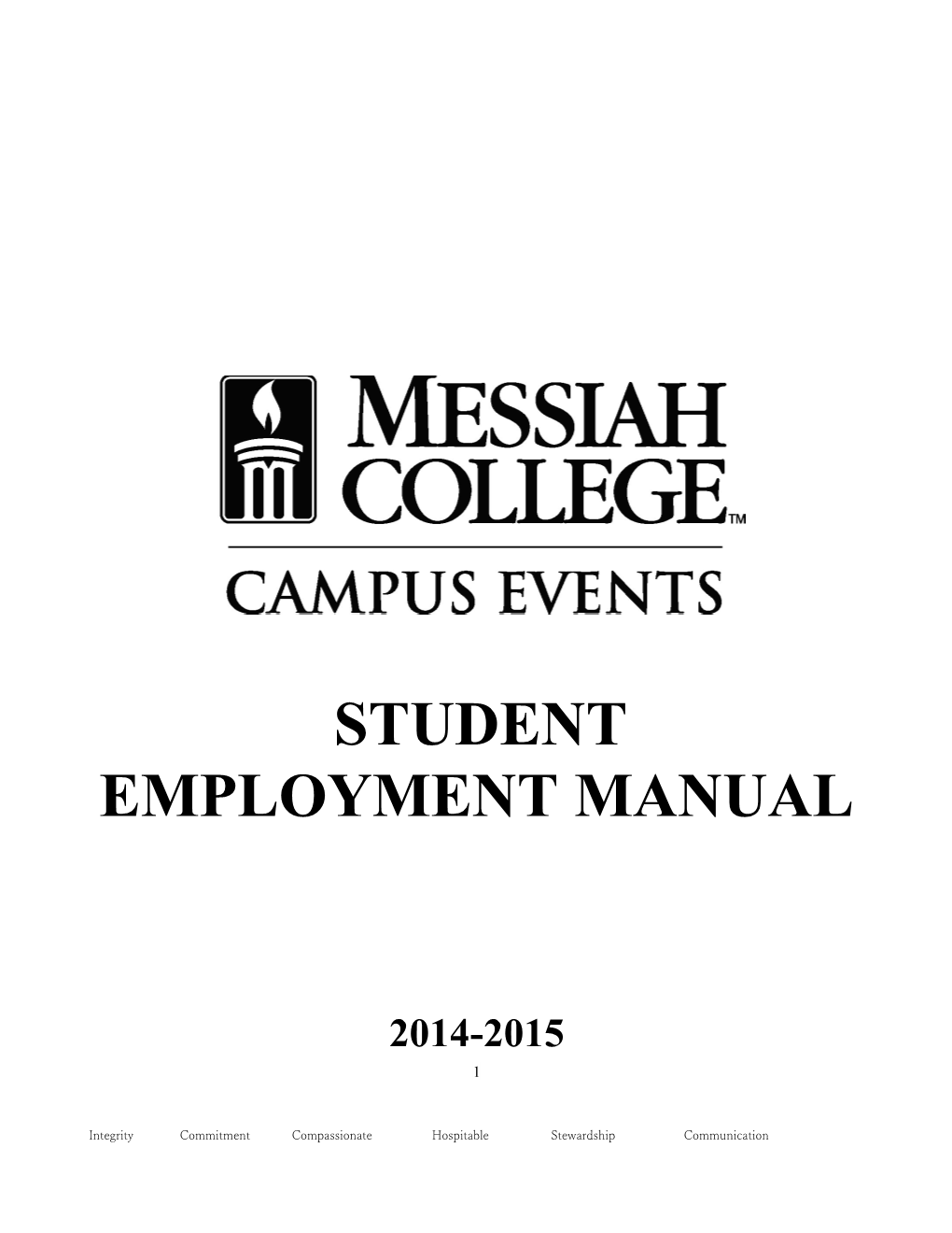 Student Employment Manual