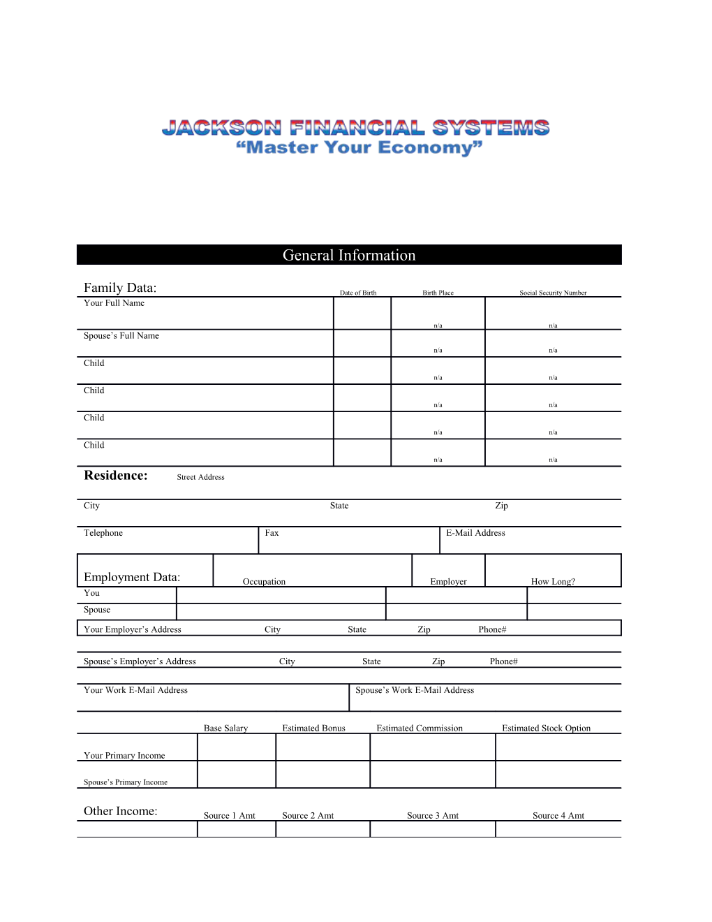 Investment Type Assets (Stocks, Bonds, Mutual Funds, Etc.)