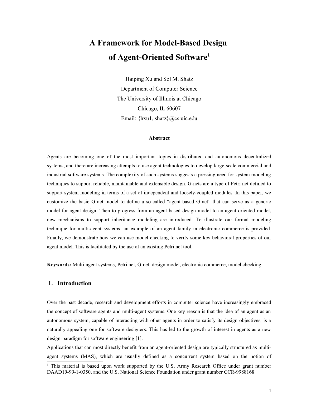 An Agent-Based G-Net Model for Seller and Buyer Design in Electronic Commerce