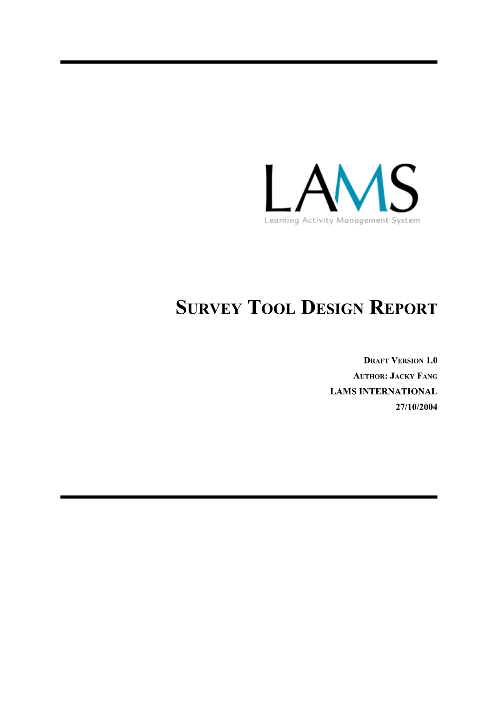 Survey Tool Designreport