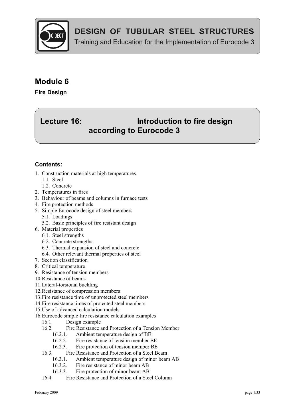 Lecture16introduction to Fire Design According to Eurocode 3