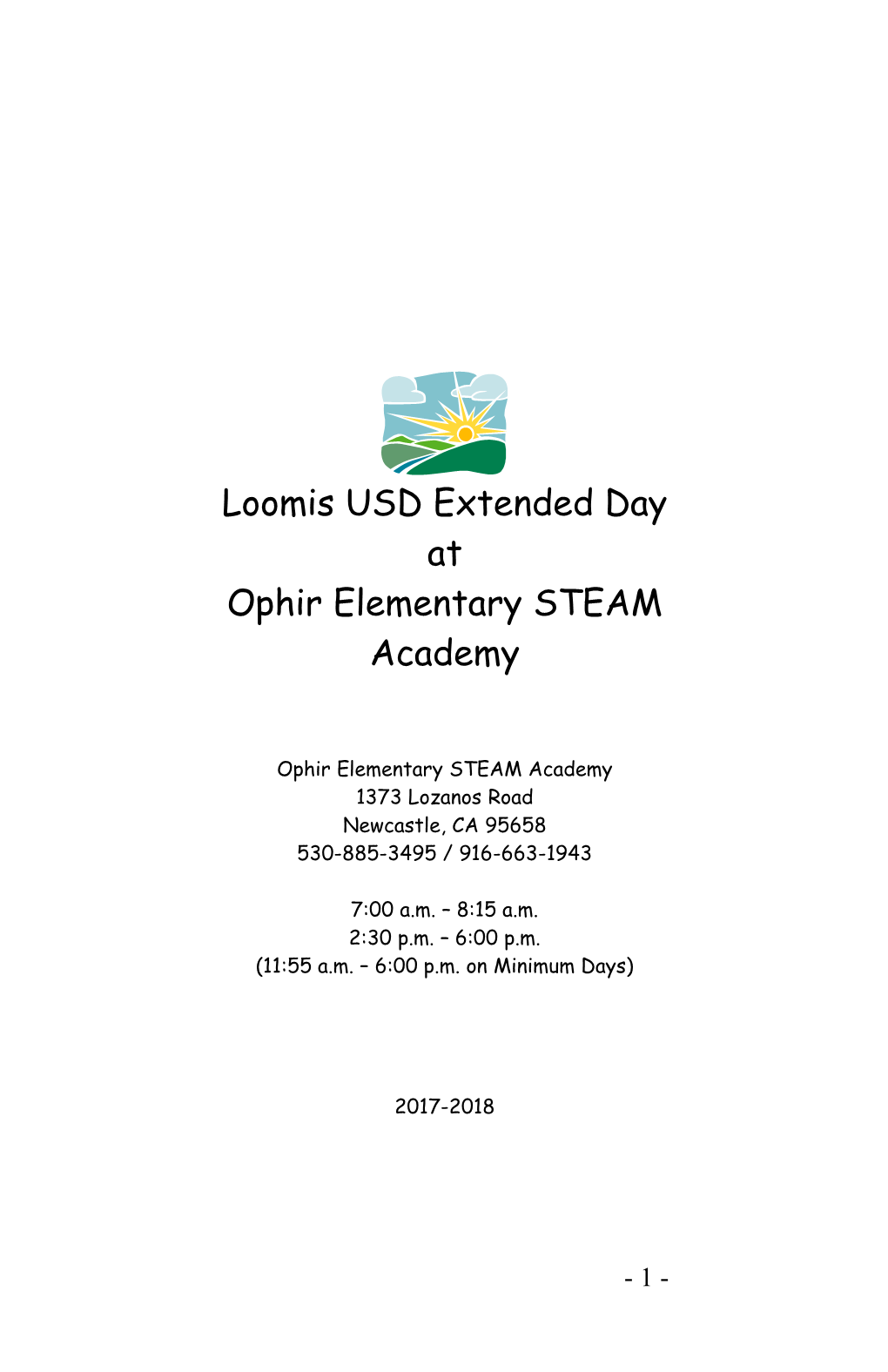 Loomis USD Extended Day