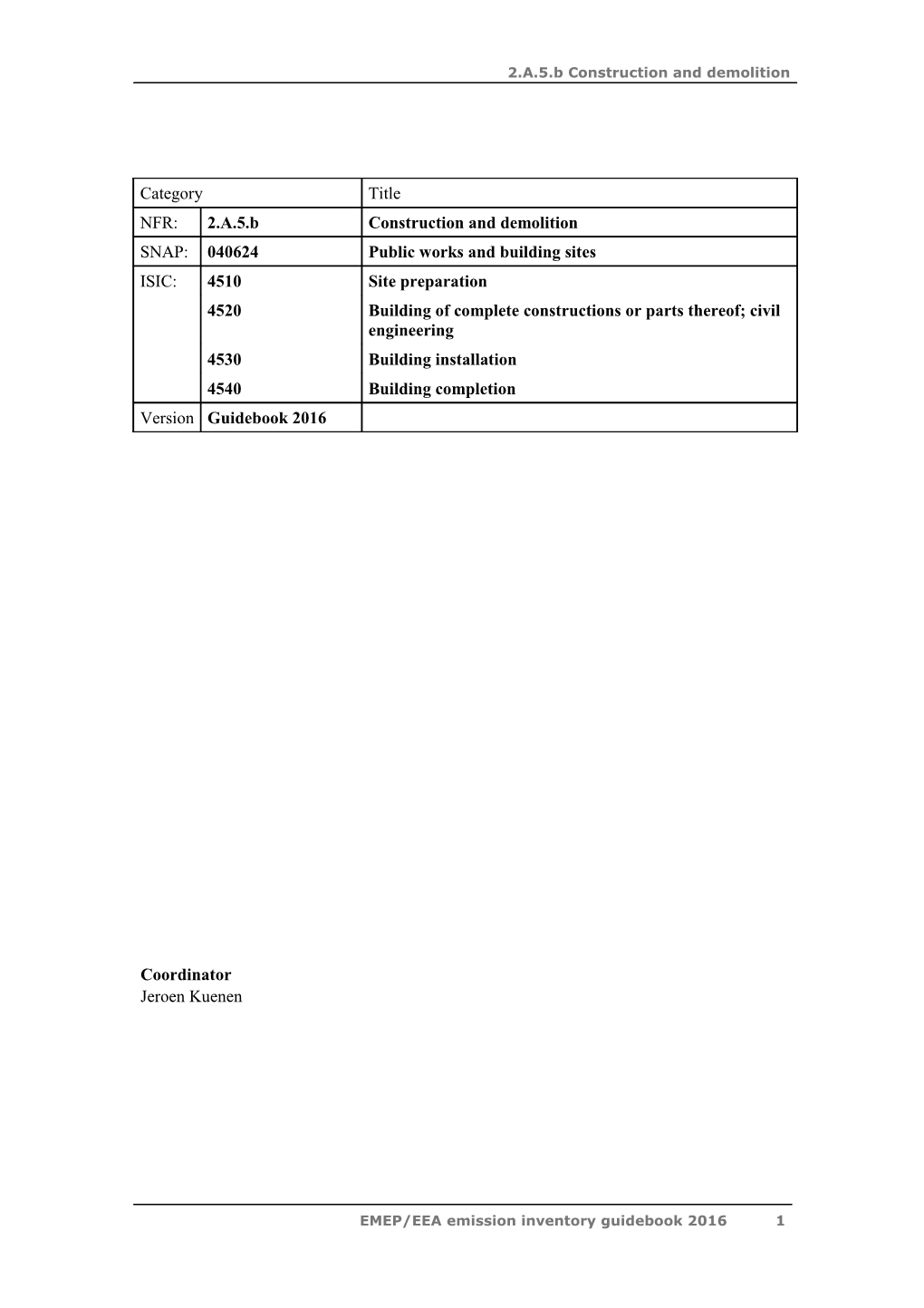 2.1Economic Definition of the Construction Industry