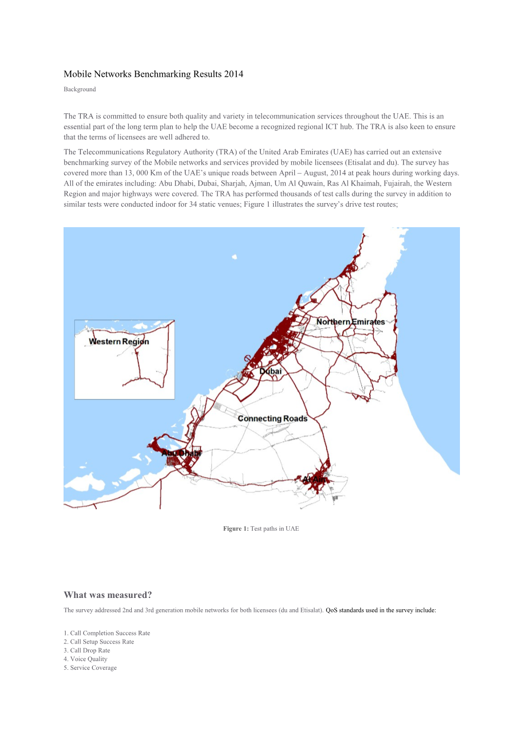 Mobile Networks Benchmarking Results 2014