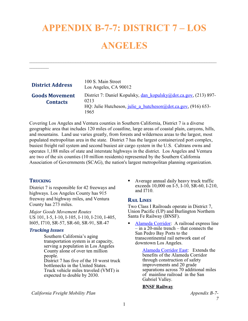 Appendix B-7-7: District 7 Los Angeles