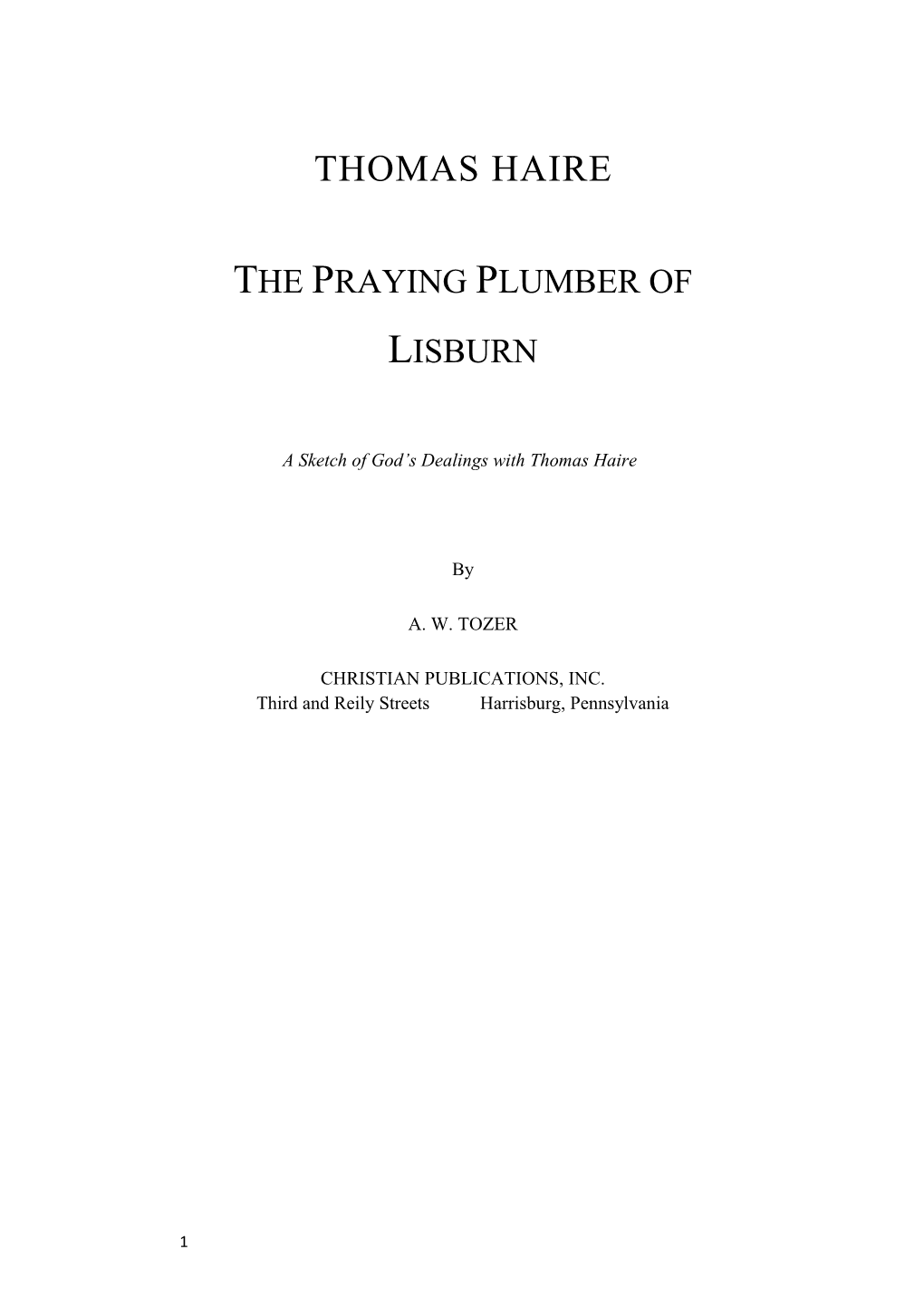 The Praying Plumber of Lisburn