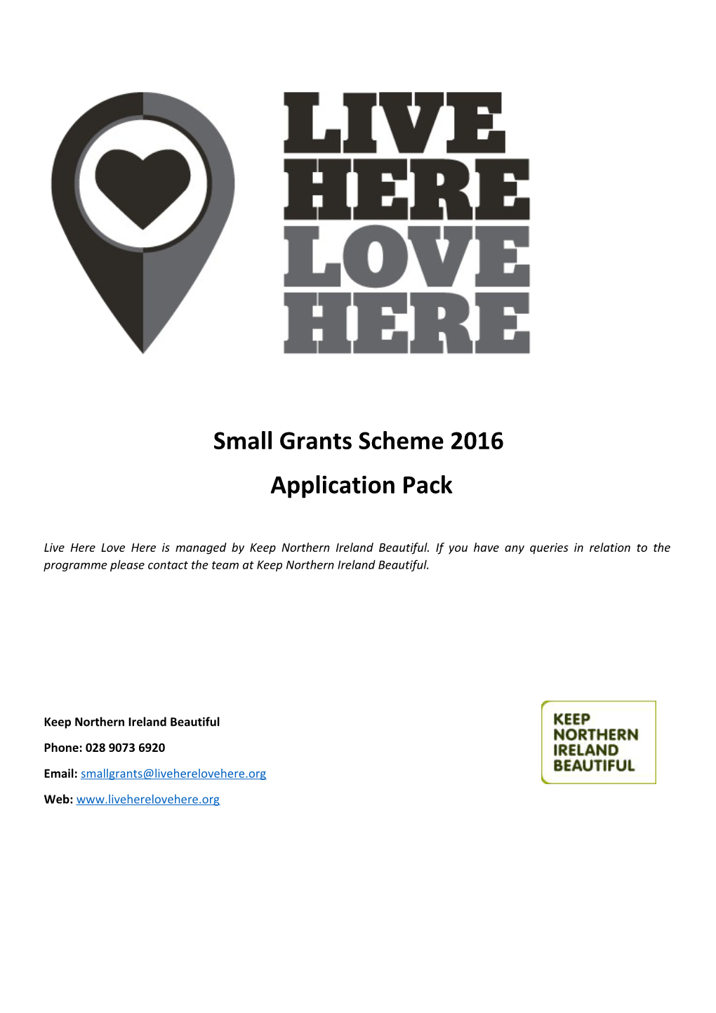 Small Grants Scheme 2016
