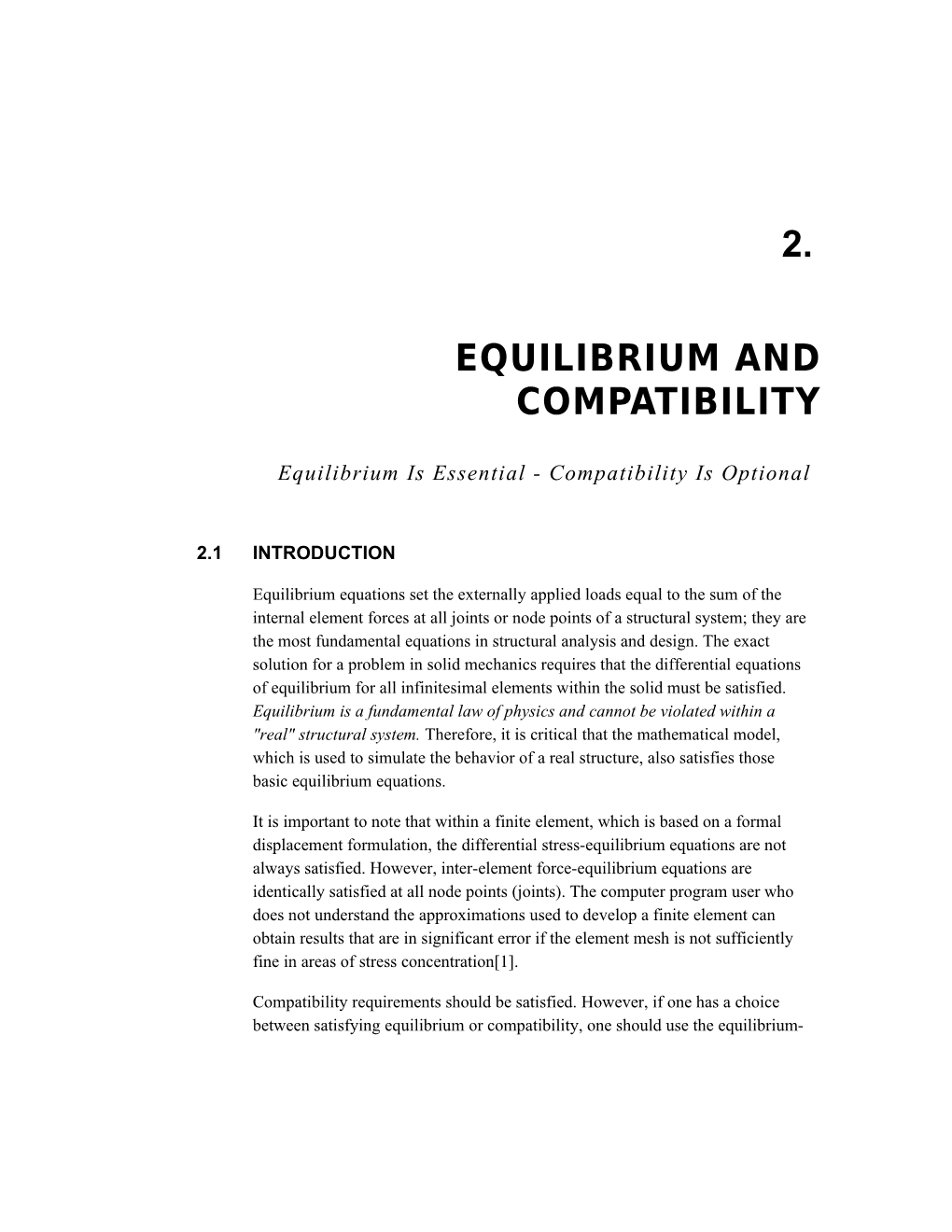 Equilibrium and Compatibility