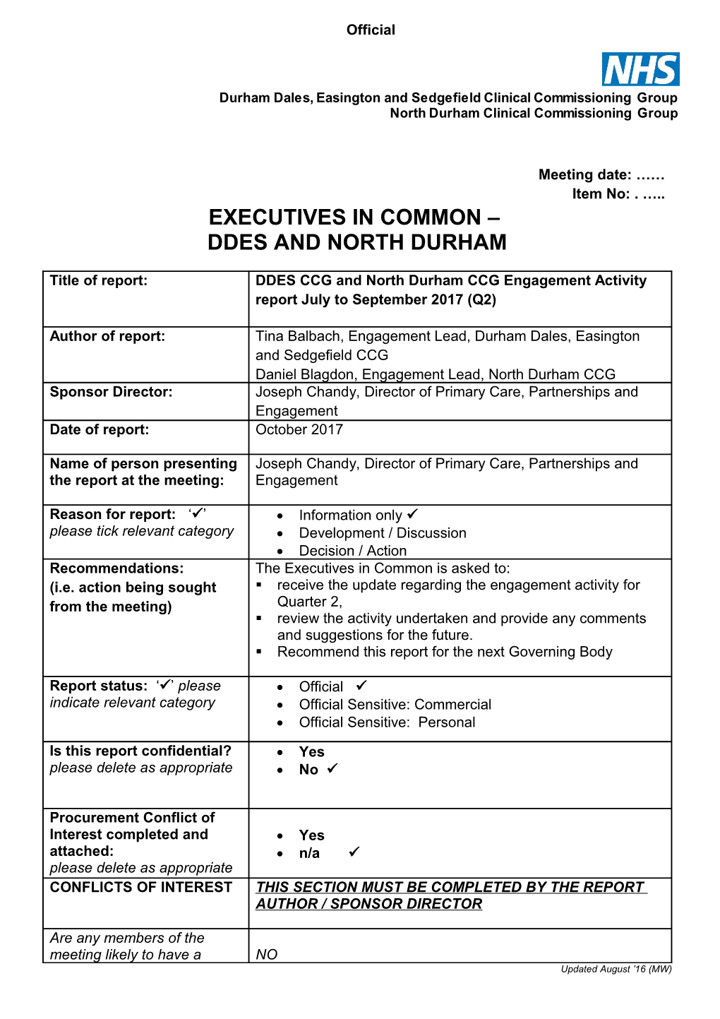 Communicating About the Vision Some Considerations