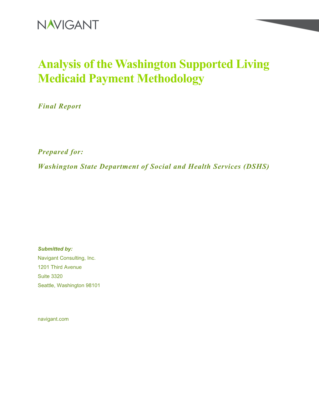 Analysis of the Washington Supported Livingmedicaid Payment Methodology
