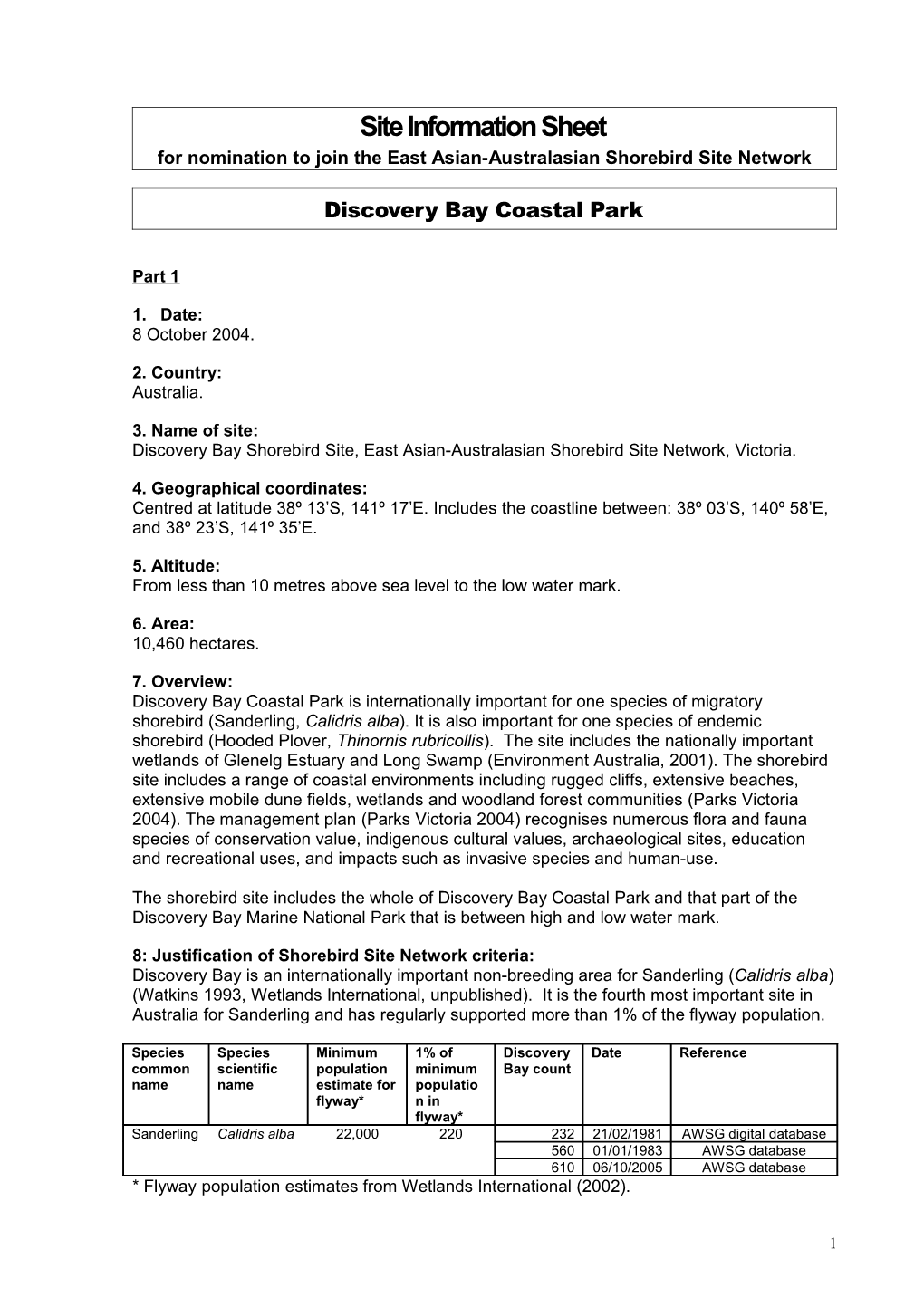 Discovery Bay Shorebird Site