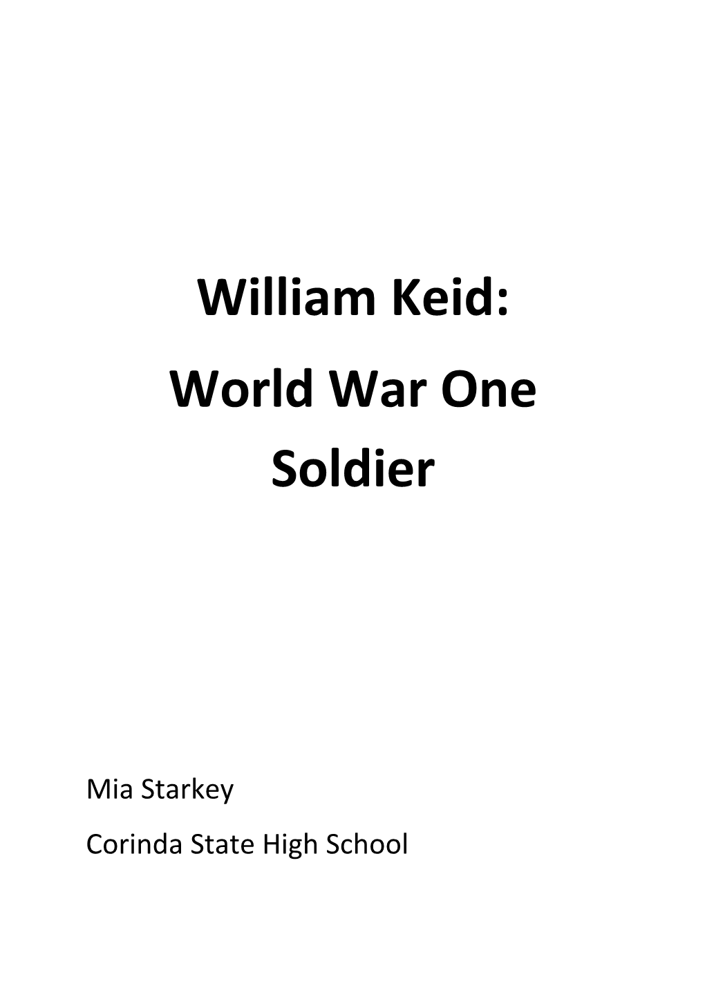World War One Soldier