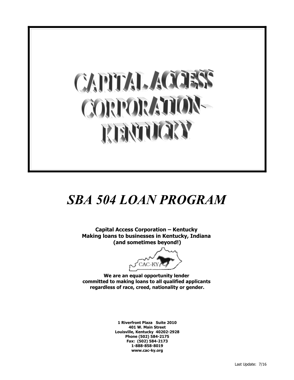 Capital Access Corporation Kentucky