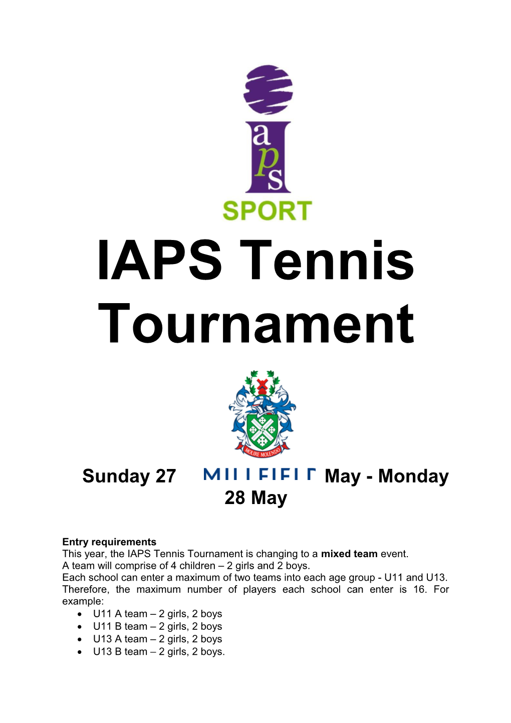 IAPS Tennis Tournament