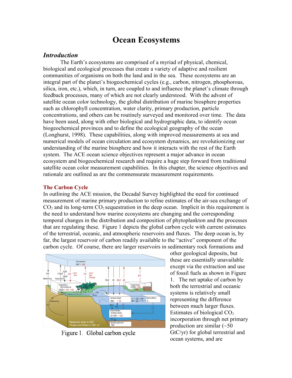 Ocean Ecosystems