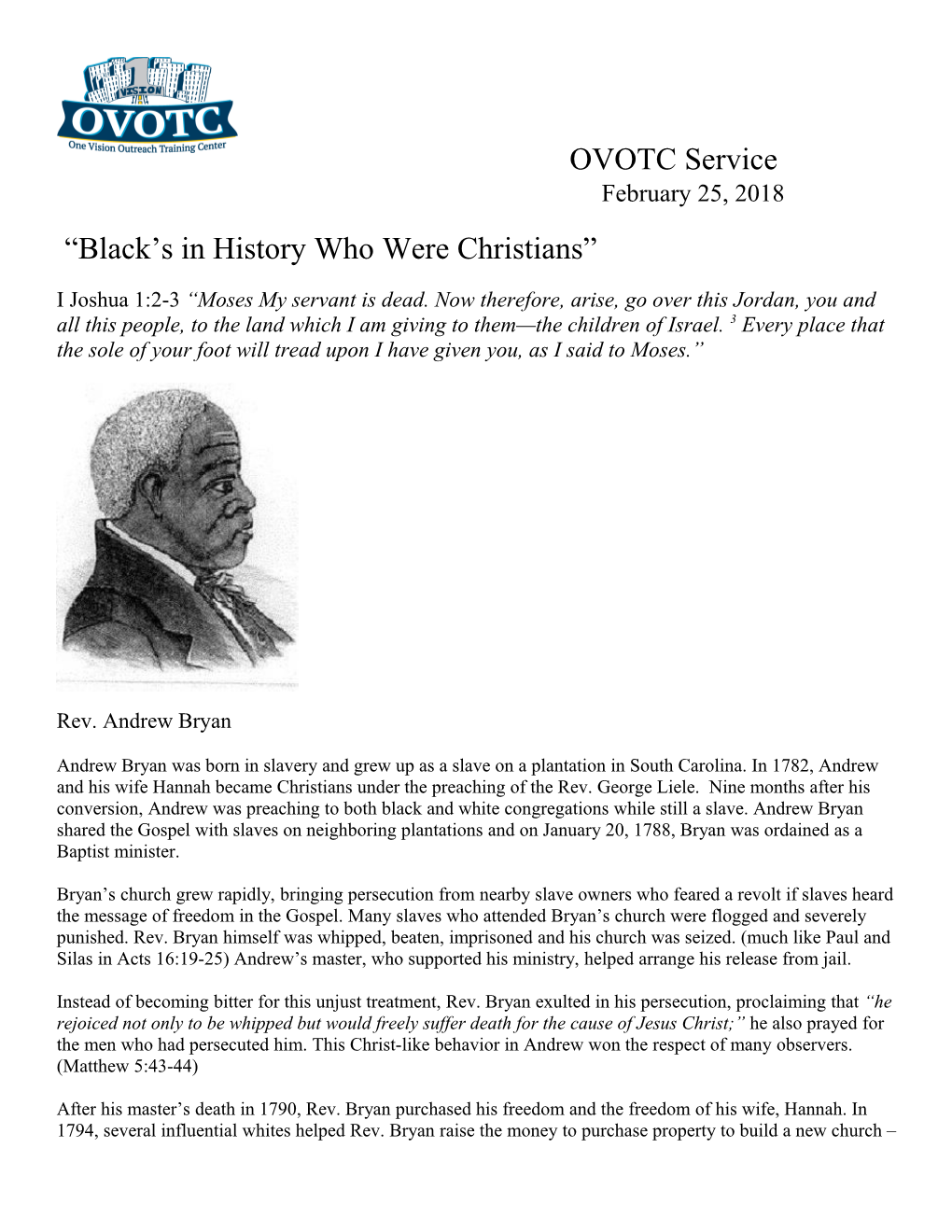 Black S in History Who Were Christians