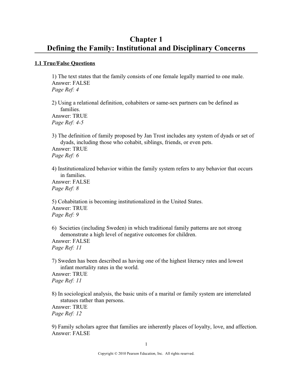 Defining the Family: Institutional and Disciplinary Concerns