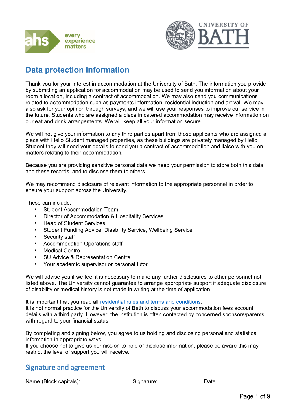 Data Protection Information