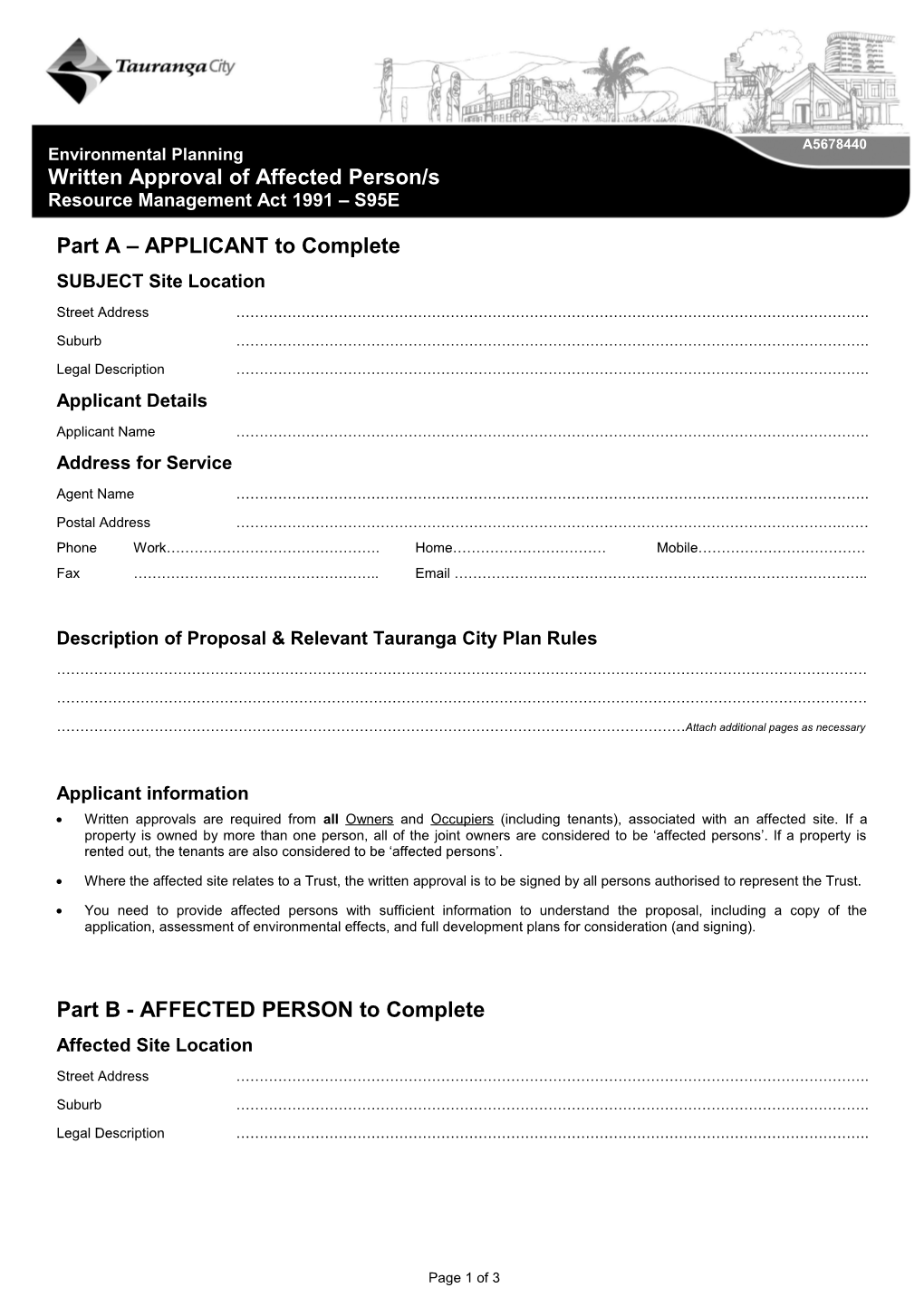 Written Approval Form