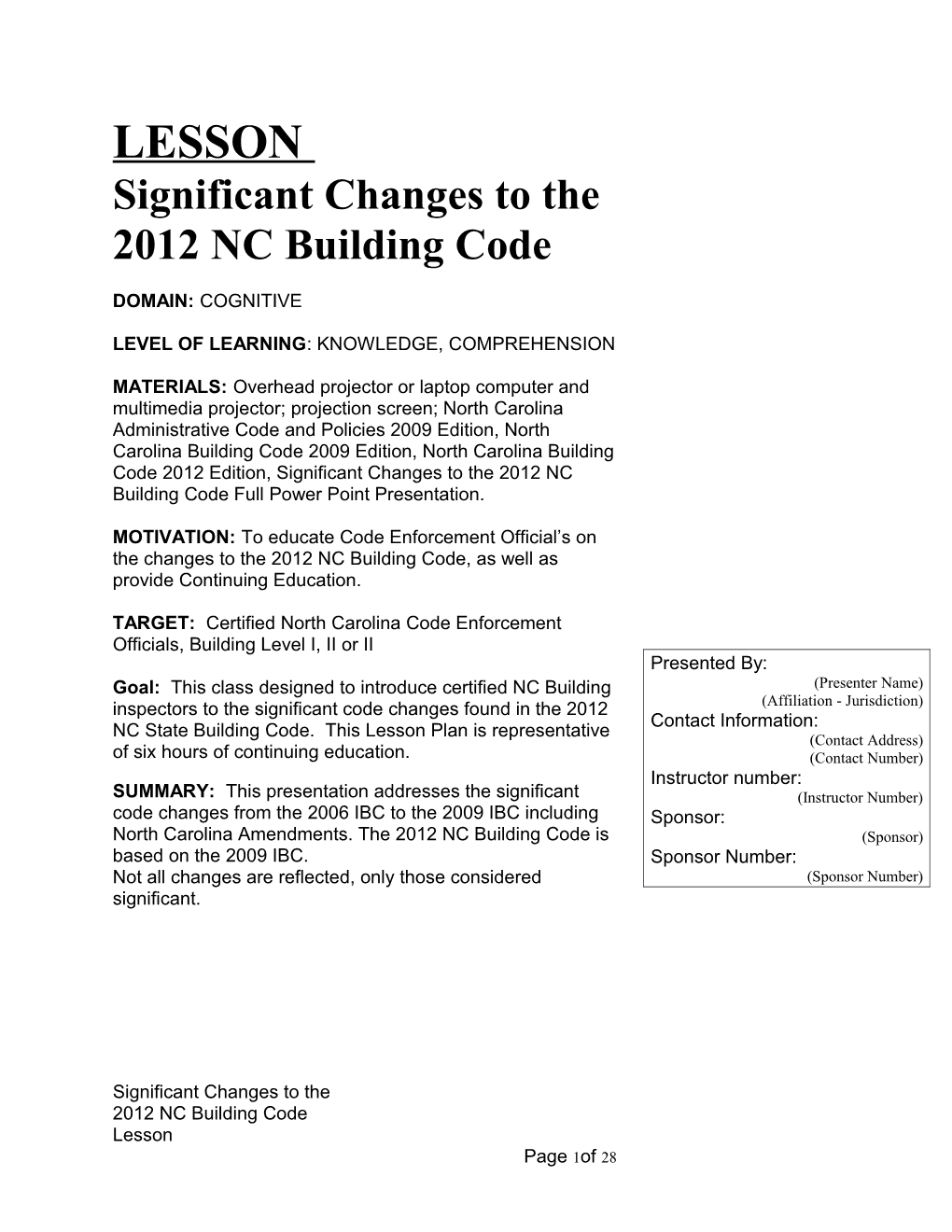 Engineering Lesson Plan Template