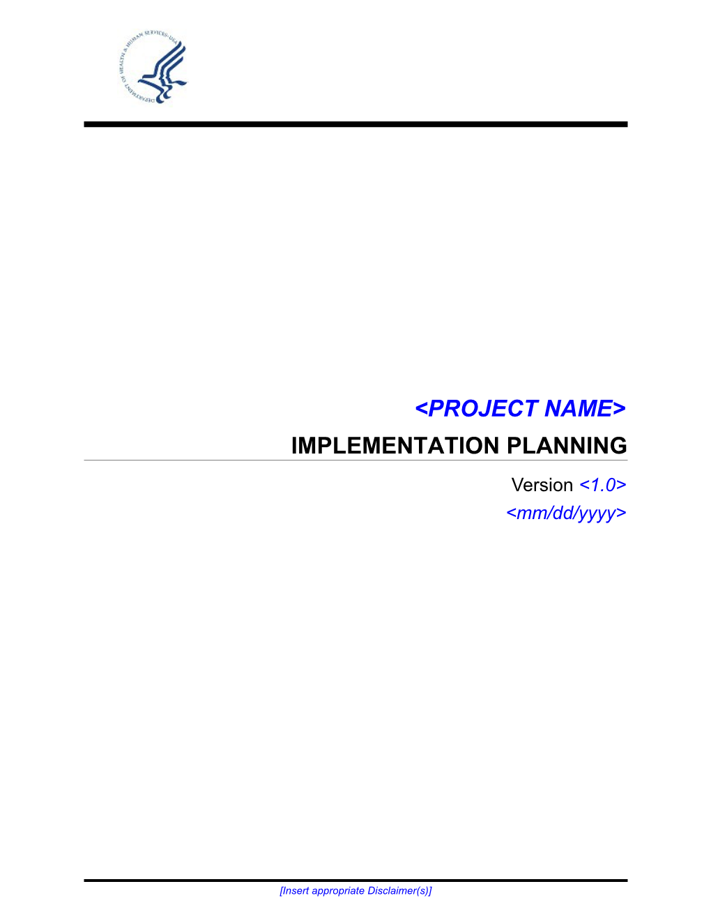 Implementation Planning Template