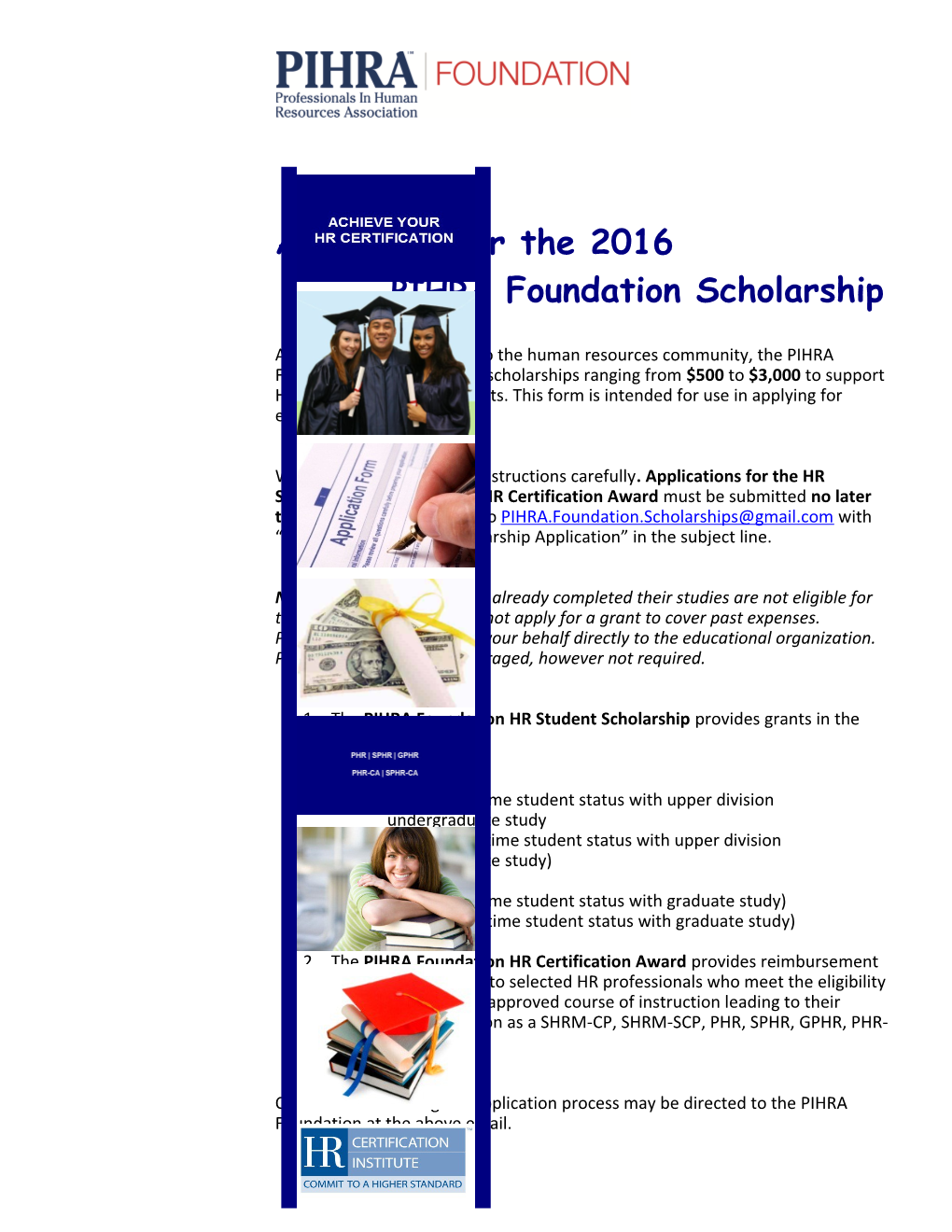 Pihrafoundation Scholarship