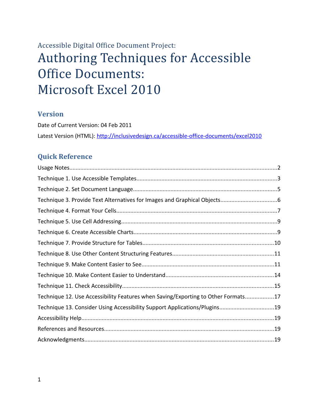 Word 2010 Accessibility Guidance