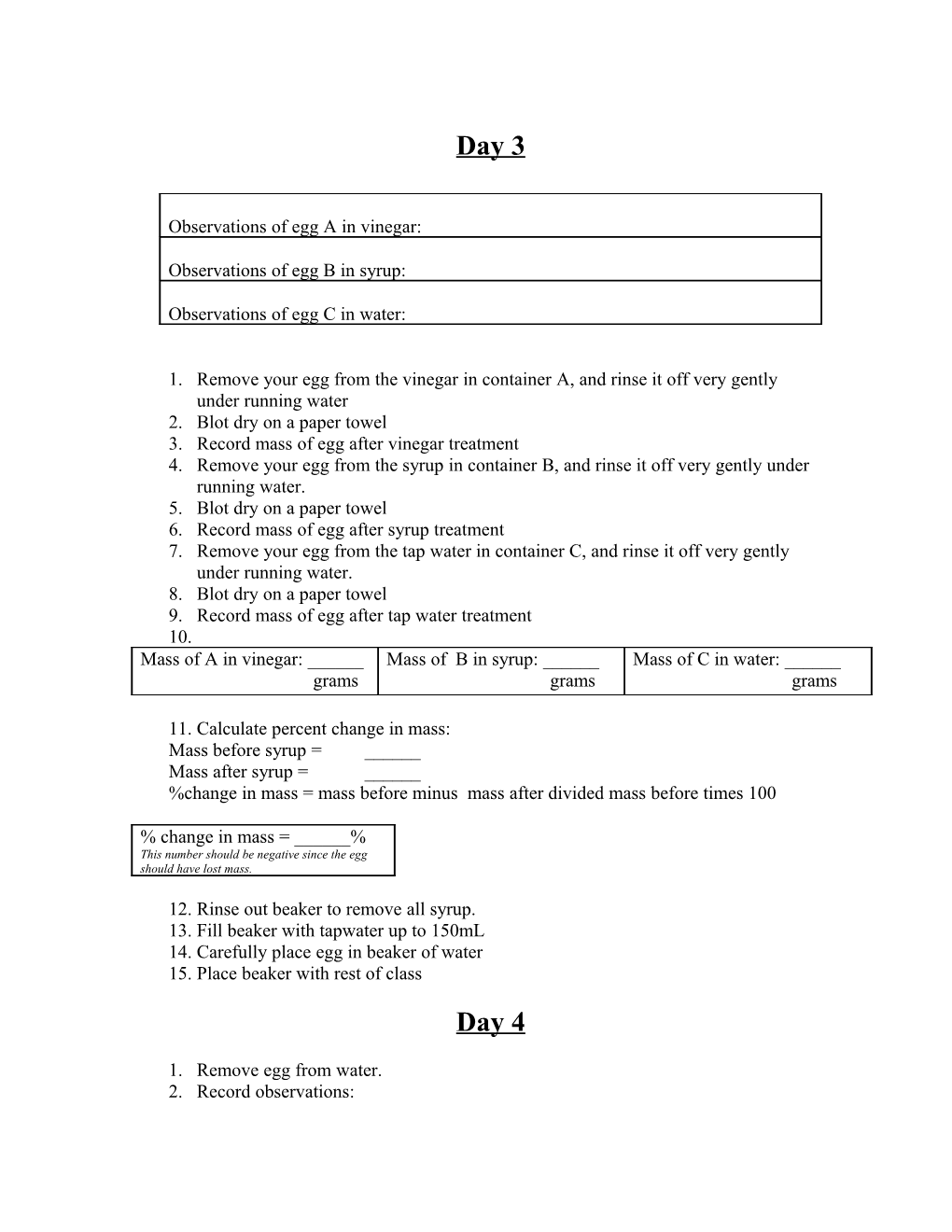 Osmosis Lab Chicken Egg Cell Model Docsbay