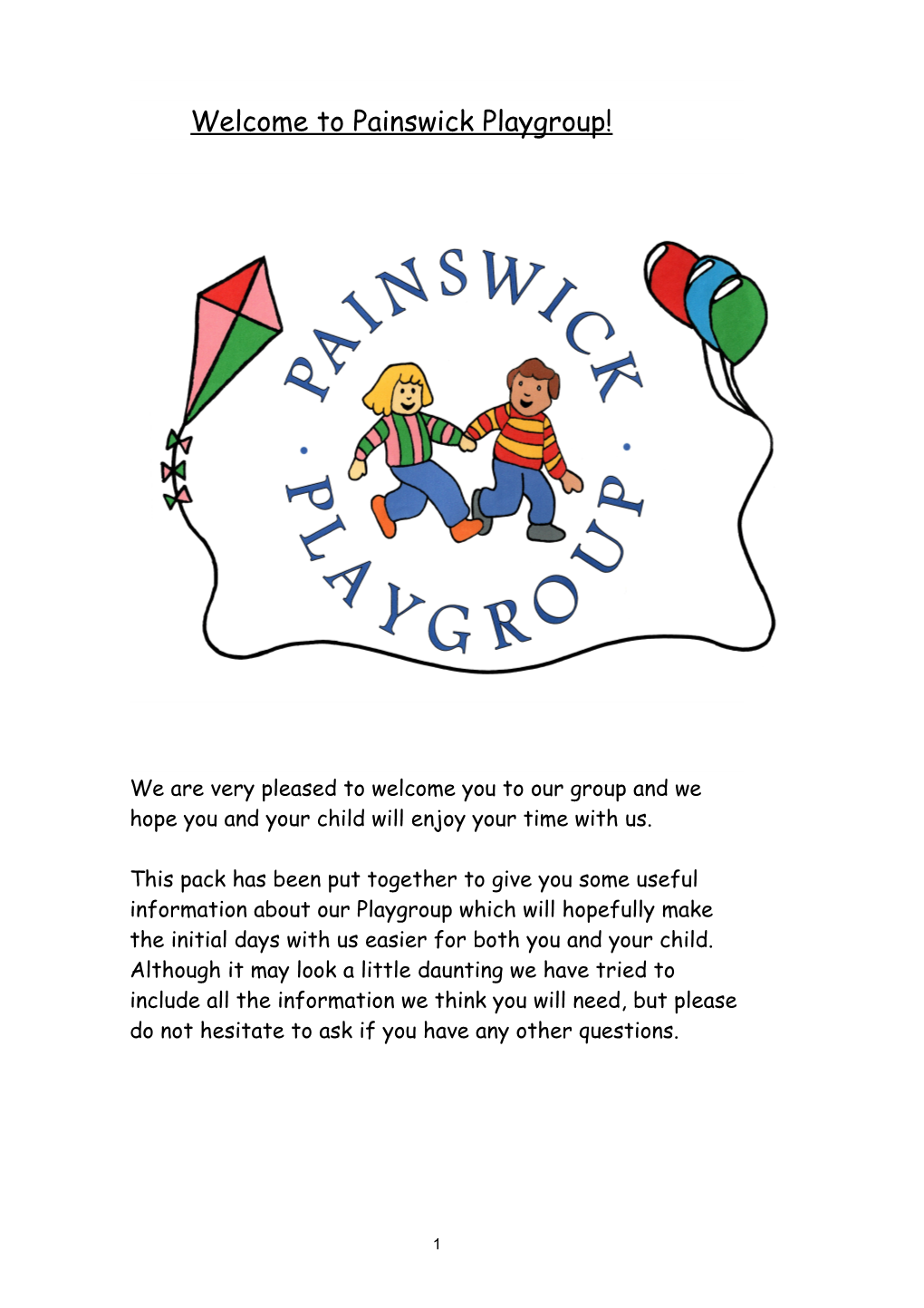 Welcome to Painswick Playgroup!