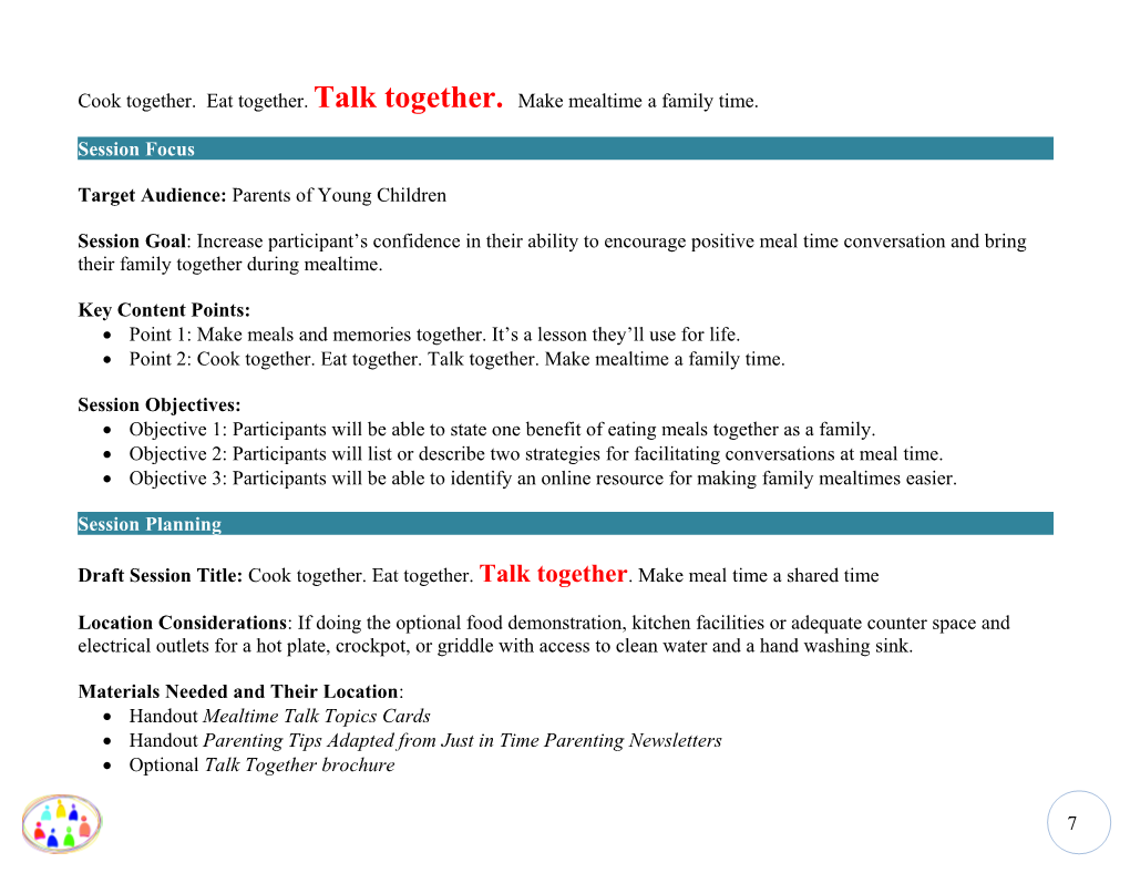 Talk Together Session Guide