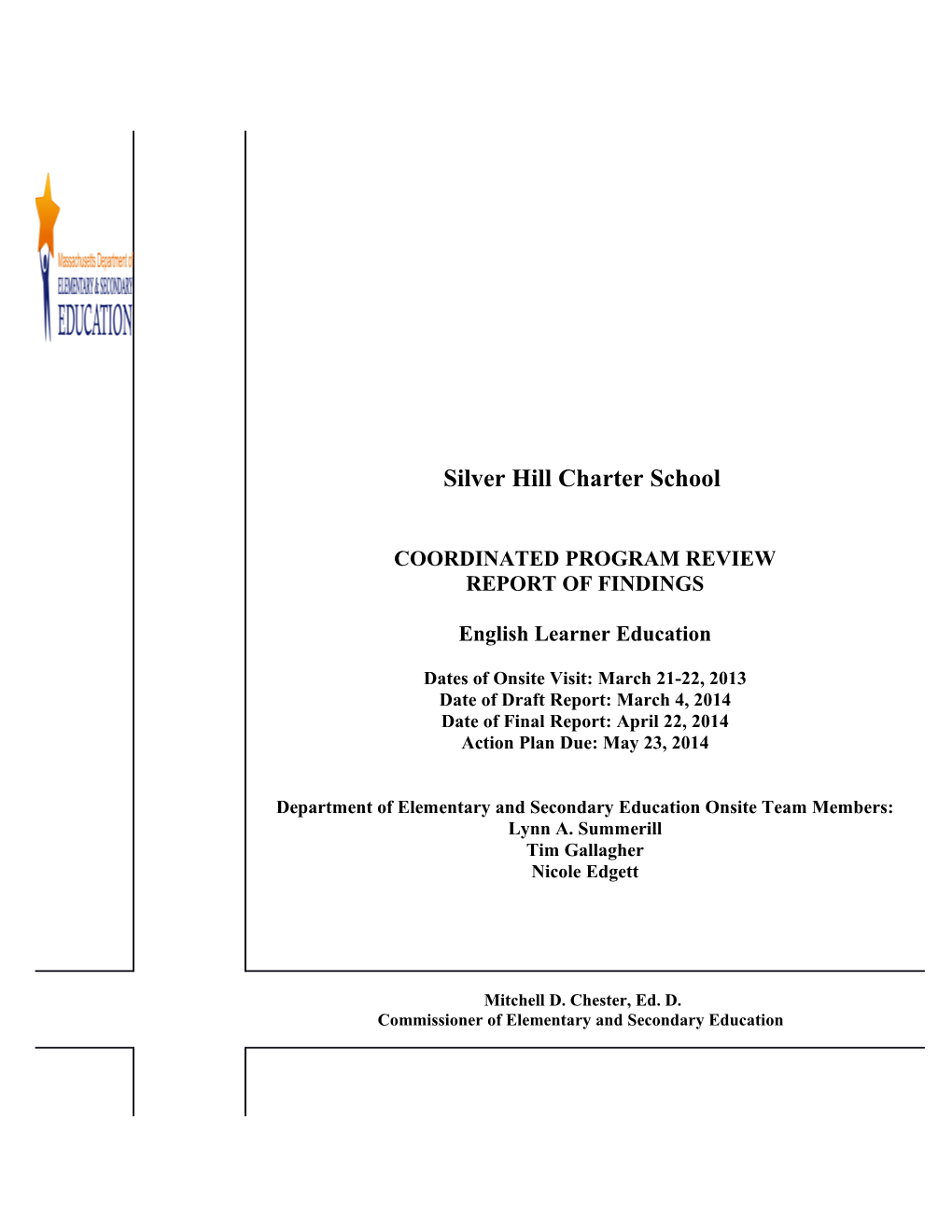 Silver Hill Charter School CPR Final Report 2012-2013