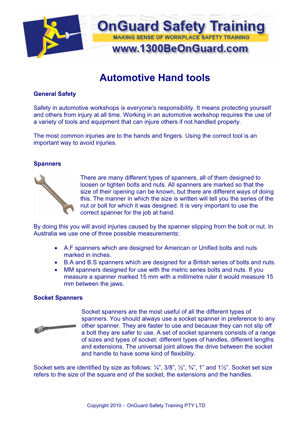 Automotive Hand Tools