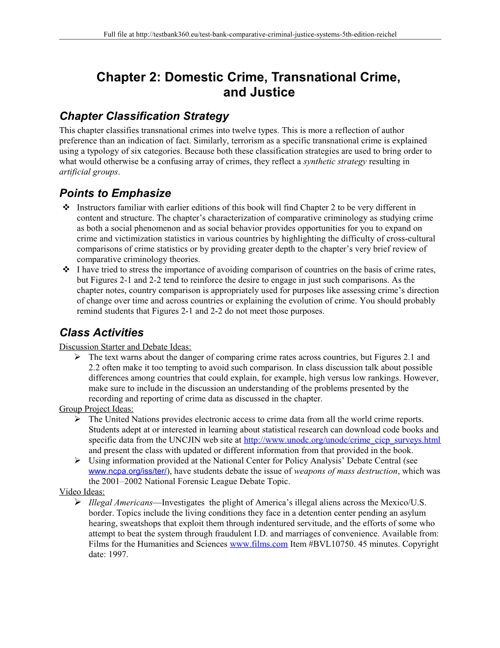 Chapter 2: Crime, Transnational Crime, and Justice