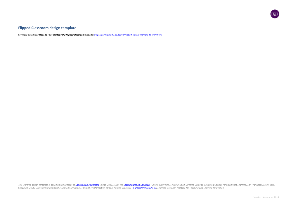 Flipped Classroom Designtemplate