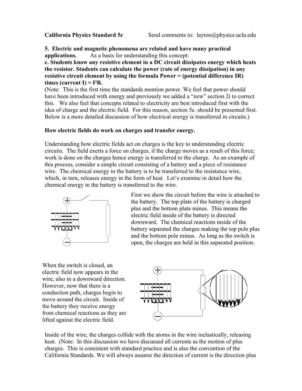 California Physics Standard 5C Send Comments To