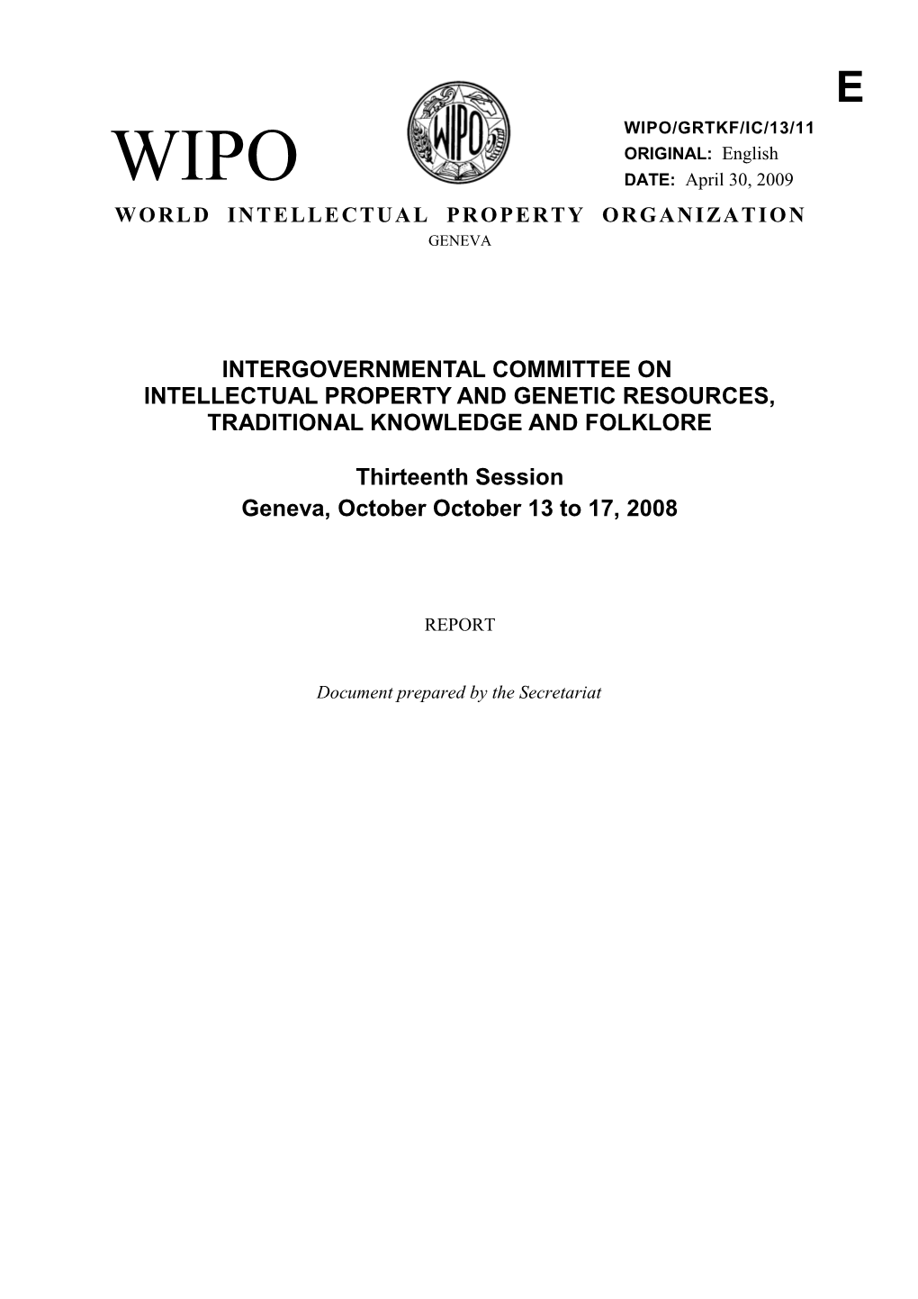 WIPO/GRTKF/IC/9/14 Prov. (Draft Report)